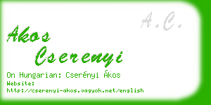 akos cserenyi business card